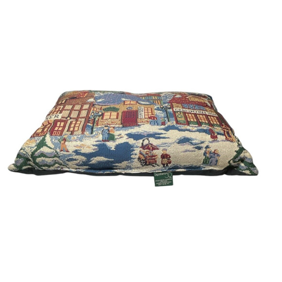 Department 56 Goodwin Weavers Dickens Snow Village Shops Tapestry Pillow - Picture 6 of 10